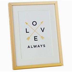 NWT, Gold, white and black Hallmark “LOVE ALWAYS” picture in frame.